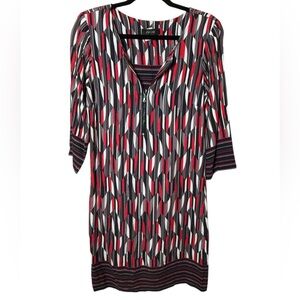 Julio size 4 Red and Black Geometric Dress